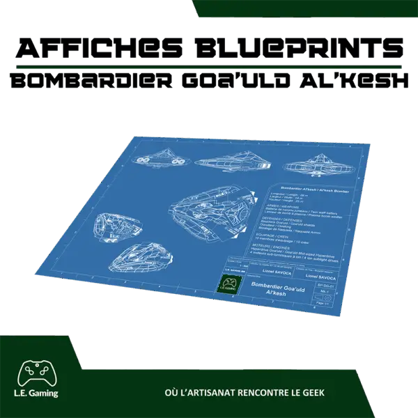 Blueprint - Vaisseau Goa'uld Al'Kesh