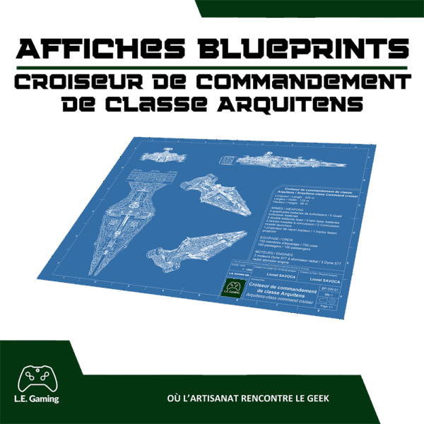 Blueprint - Croiseur de commandement de Classe Arquitens