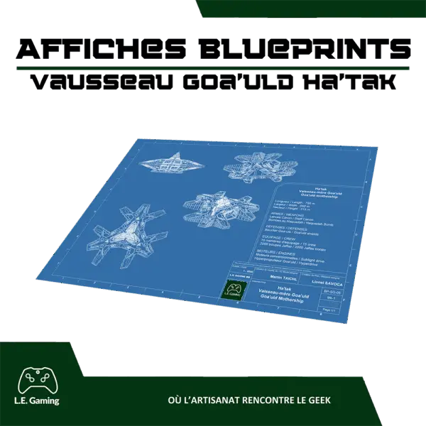 Blueprint - Vaisseau Goa'uld Ha'tak